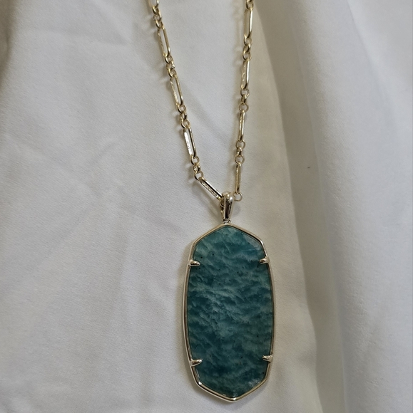 NWT KENDRA SCOTT FACETED NECKLACE 14K GOLD PLATED OVER BRASS GORGEOUS STONE - Picture 4 of 6